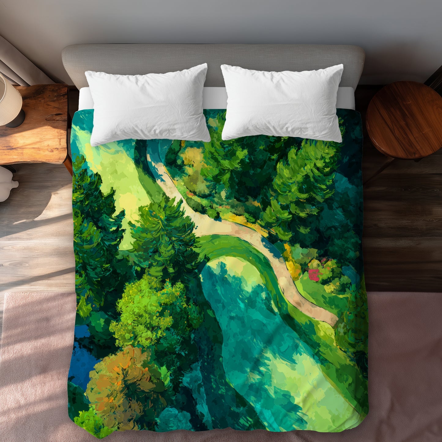 Peaceful course Green Duvet Cover | Sports & Games Decor