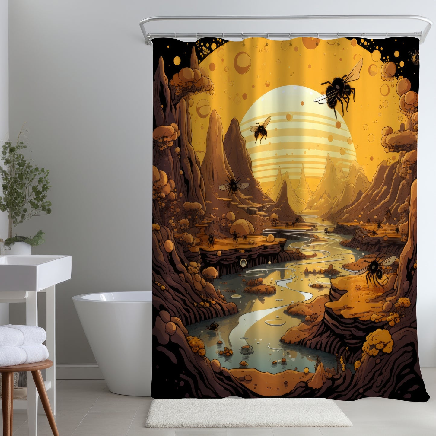 Hive mind - Shower Curtain