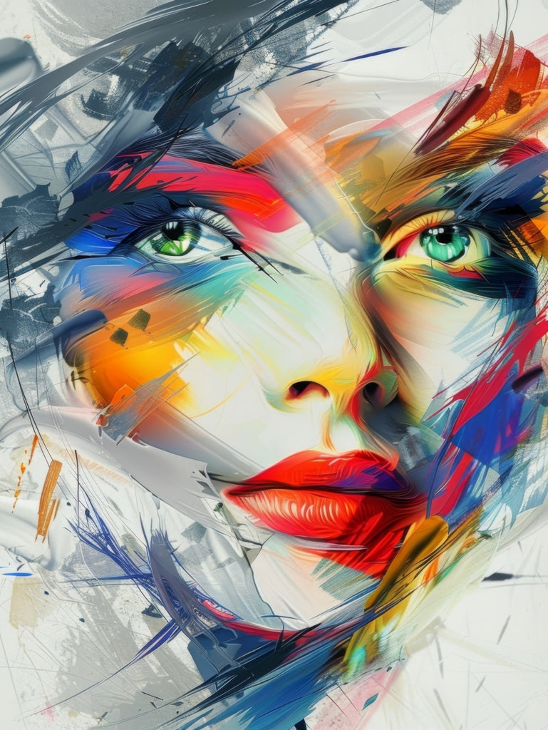 Abstract look - Framed Canvas - Print on demand
