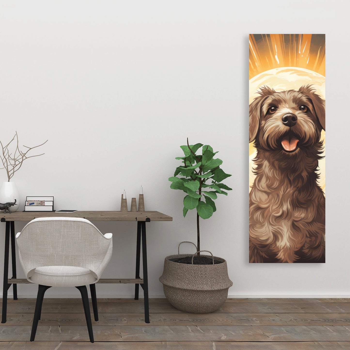Pupper - Orange Canvas Art for Stylish Home Decor