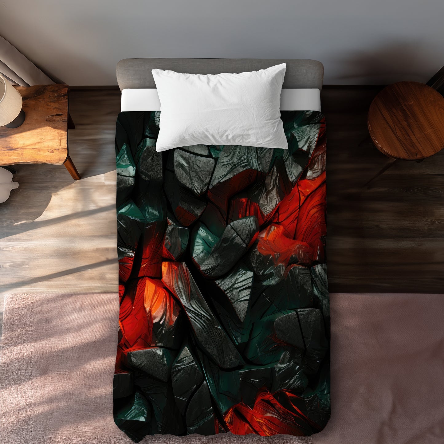 Hiding Under Black Duvet Cover - Stylish Home Decor Essential