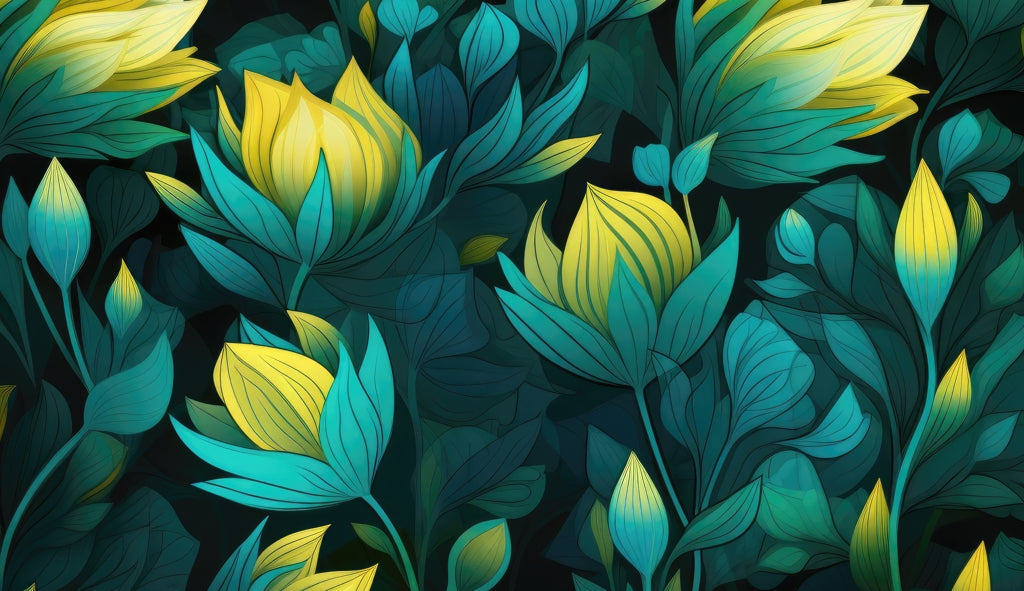 Intense Bloom Turquoise Tablecloth | Indoor Outdoor Decor