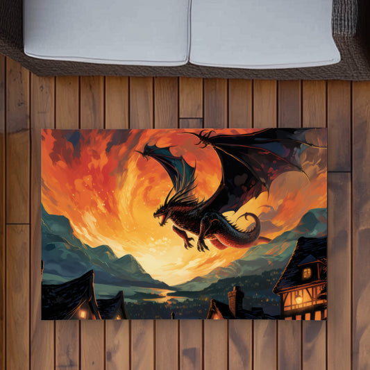 Hope for Mercy - Black Outdoor Area Rug for Home Decor