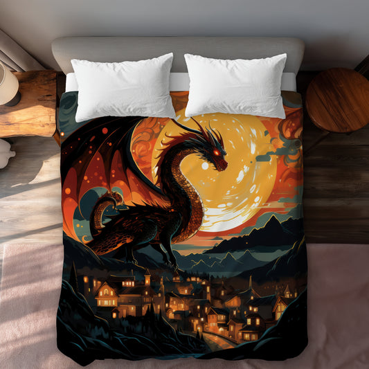 Imminent Destruction Orange Duvet Cover | Home Decor Essentials
