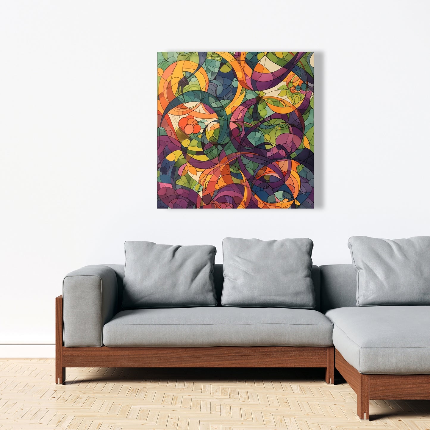 Converge - Purple Canvas Wall Art for Home Decor