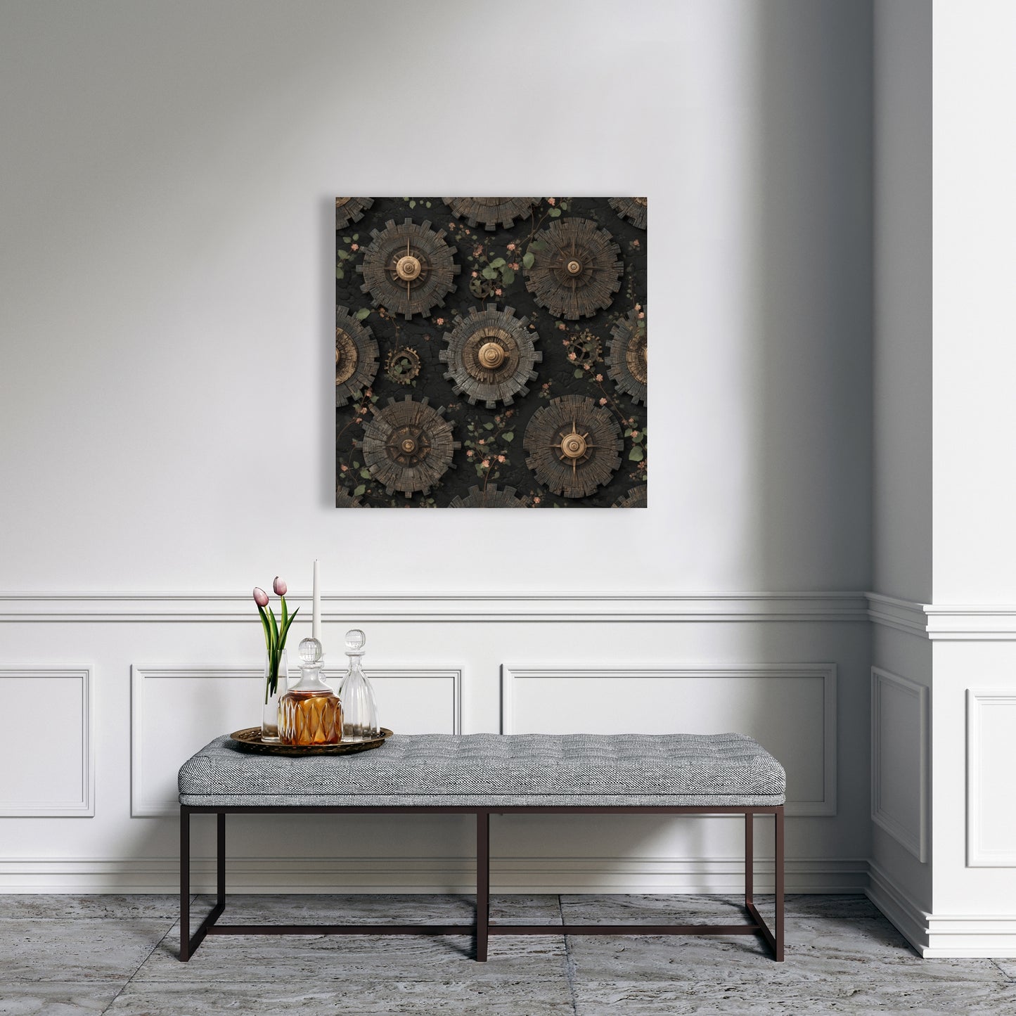 Cog pattern - 24"x24" Canvas
