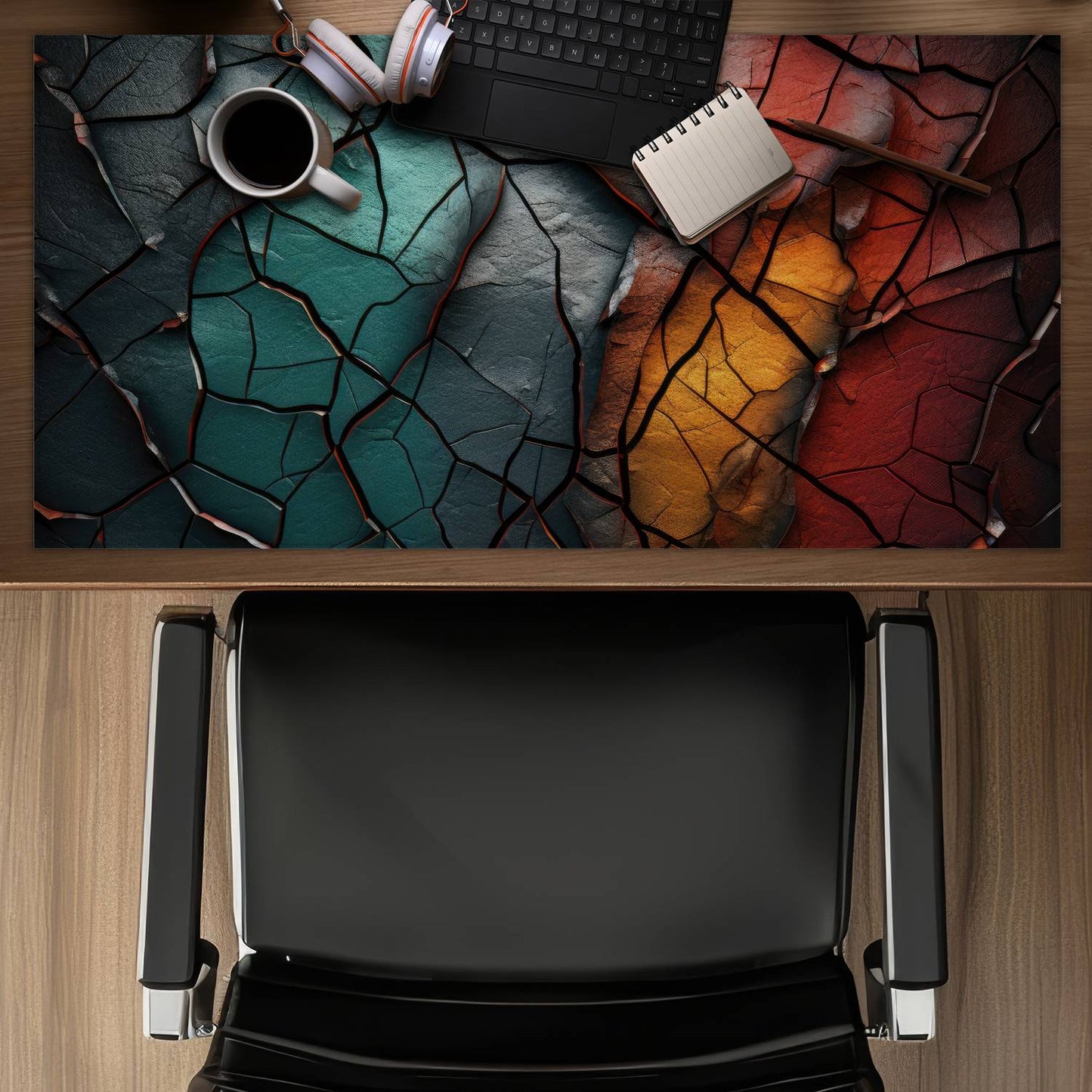 Vivid cracks - Desk mat - Print on demand