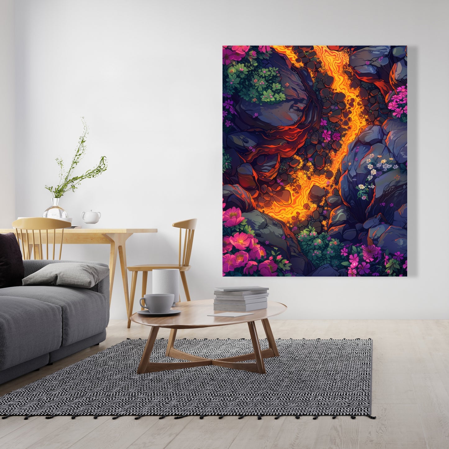 Hot river - 32"x32" Canvas