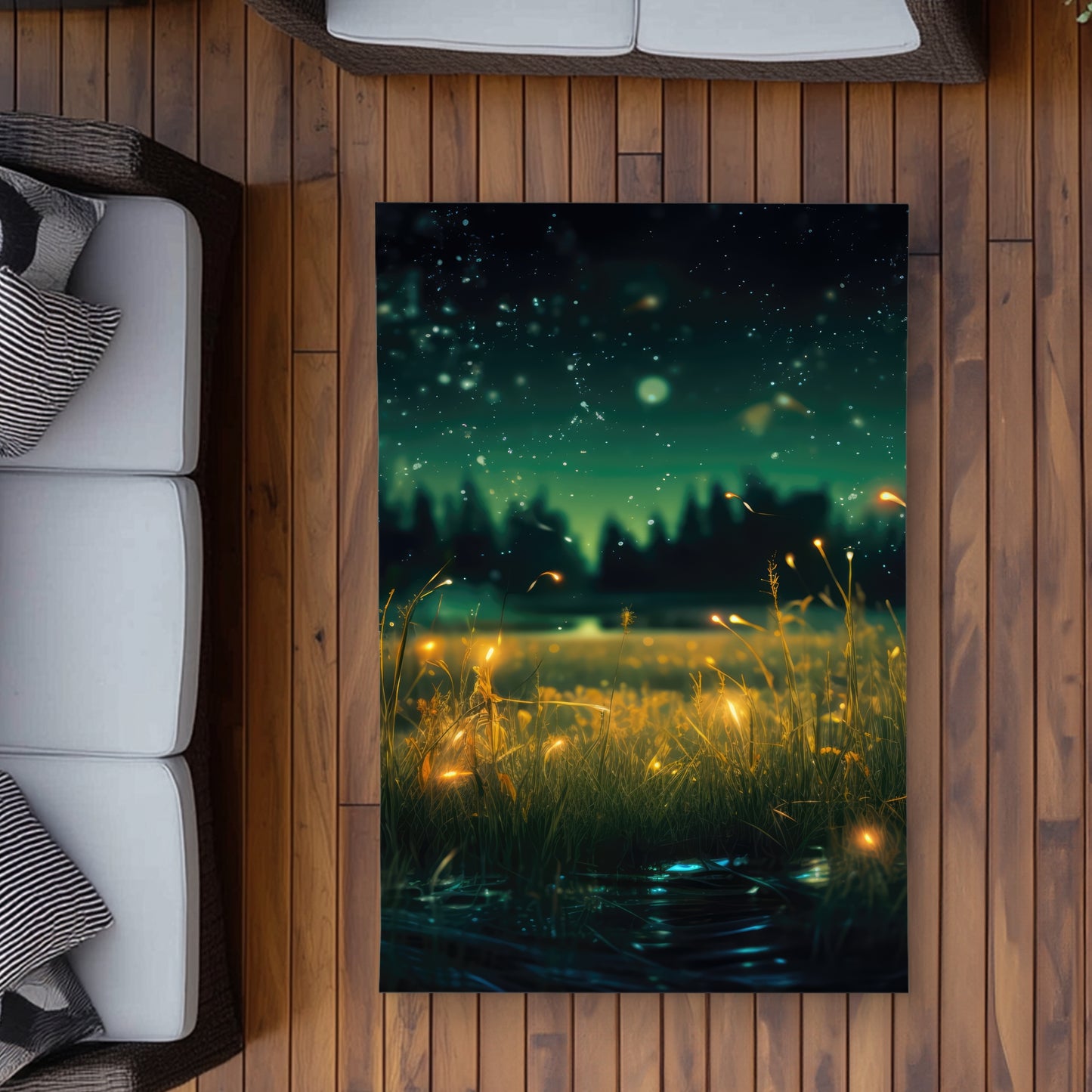 Light in the Dark Yellow Outdoor Area Rug | Home Decor