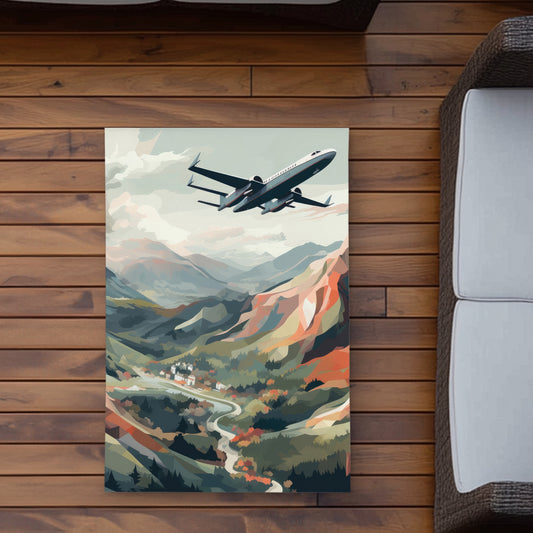 Shallow Flight Beige Outdoor Area Rug | Home Decor Essentials