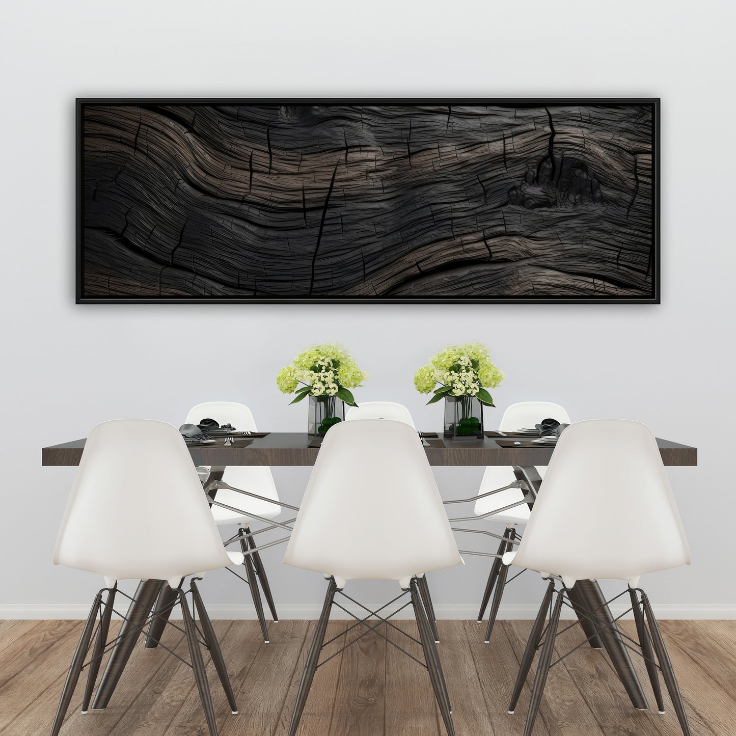 Dark wood - 36"x36" Framed canvas
