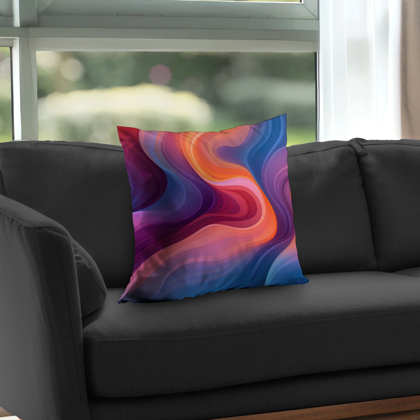 Purple Haze - Orange Poly Twill Throw Pillow Insert | Home Decor