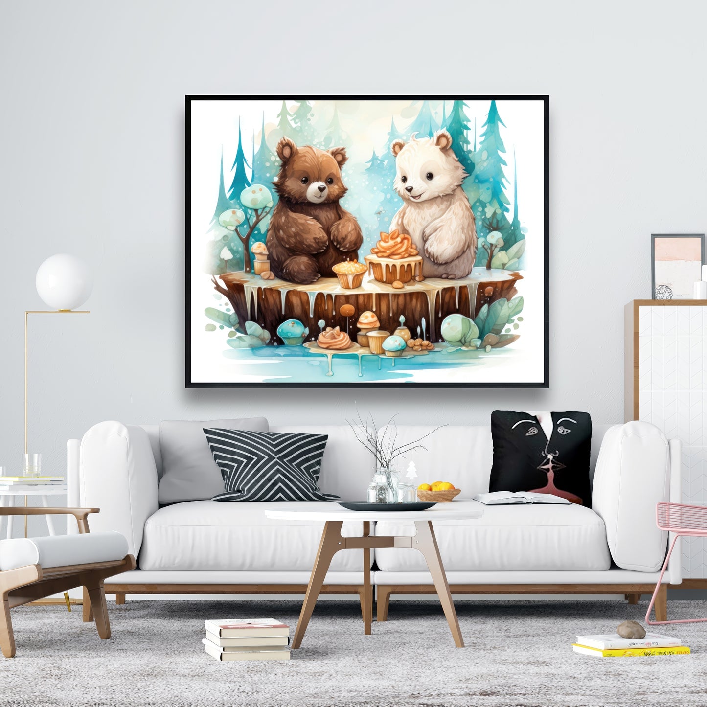 The dessert - White Framed Canvas for Stylish Home Decor