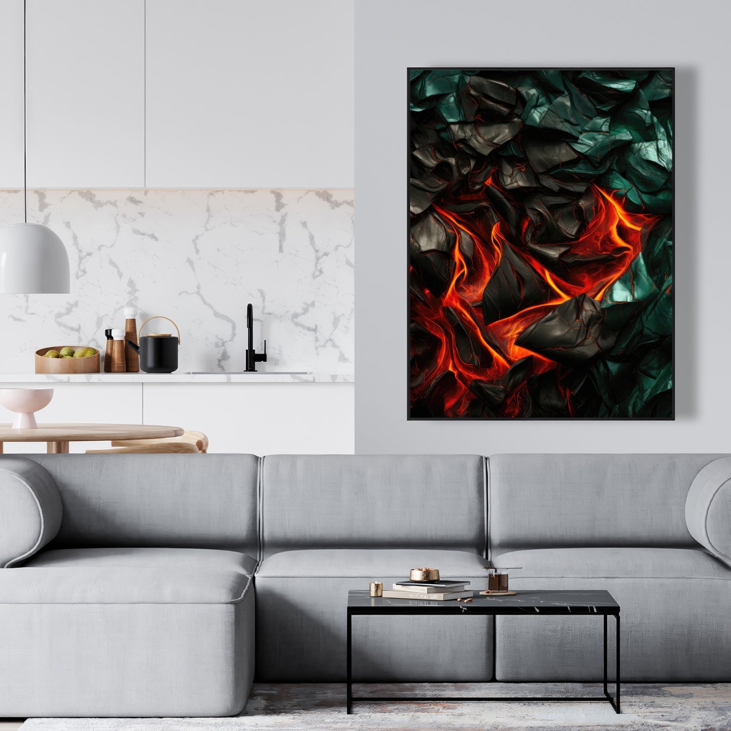 Imminent rupture - 36"x36" Framed canvas