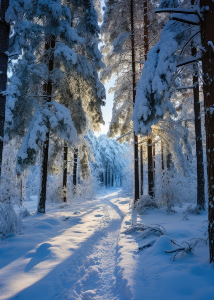 Snowy path - 17"x24" Bath mat