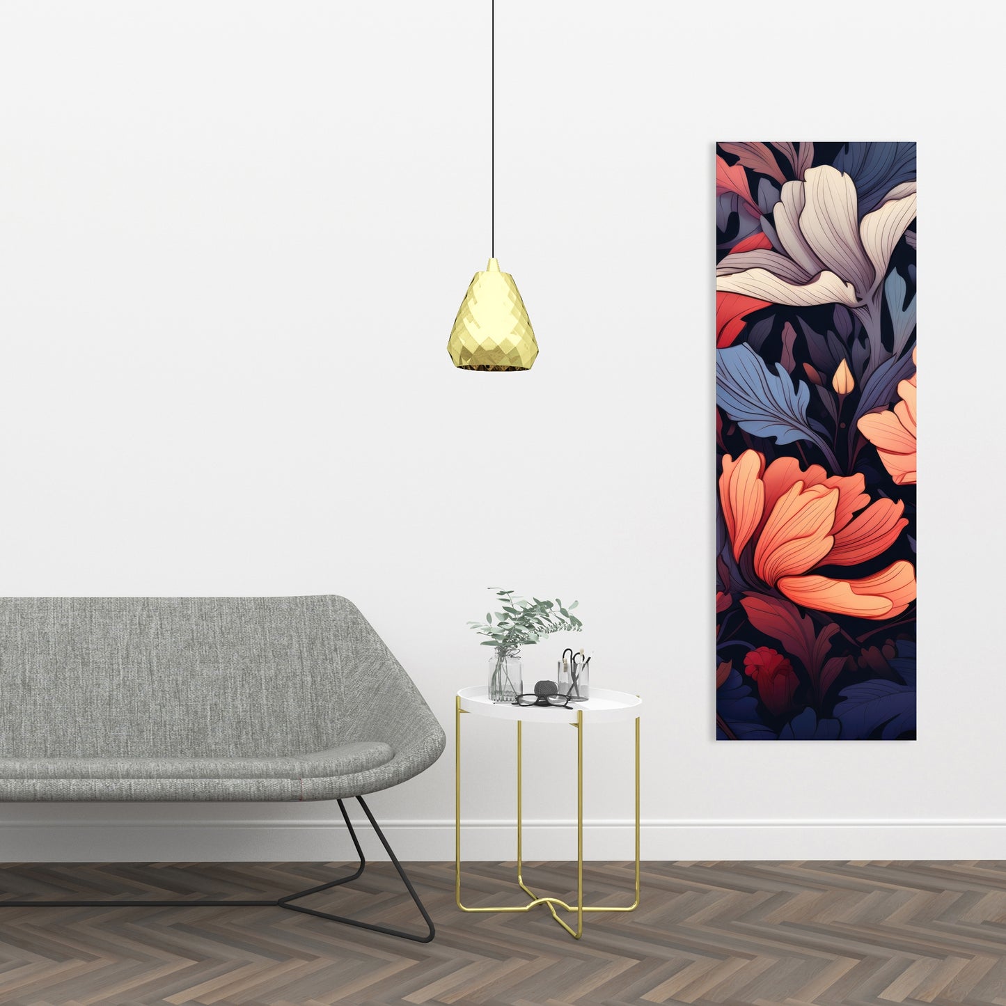 Blooming Uninterrupted - Gray Canvas for Home Decor