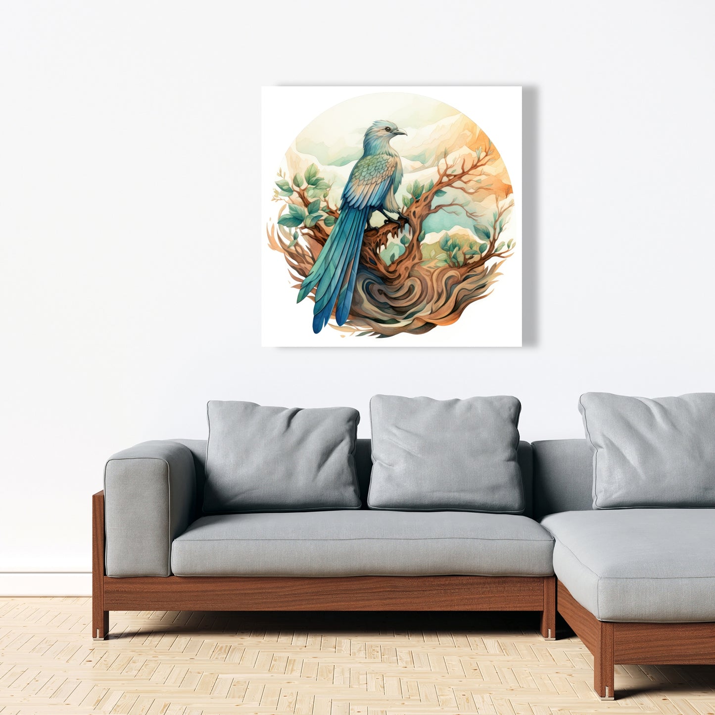 Perched - Turquoise Canvas Art for Home Decor | Stylish Accent