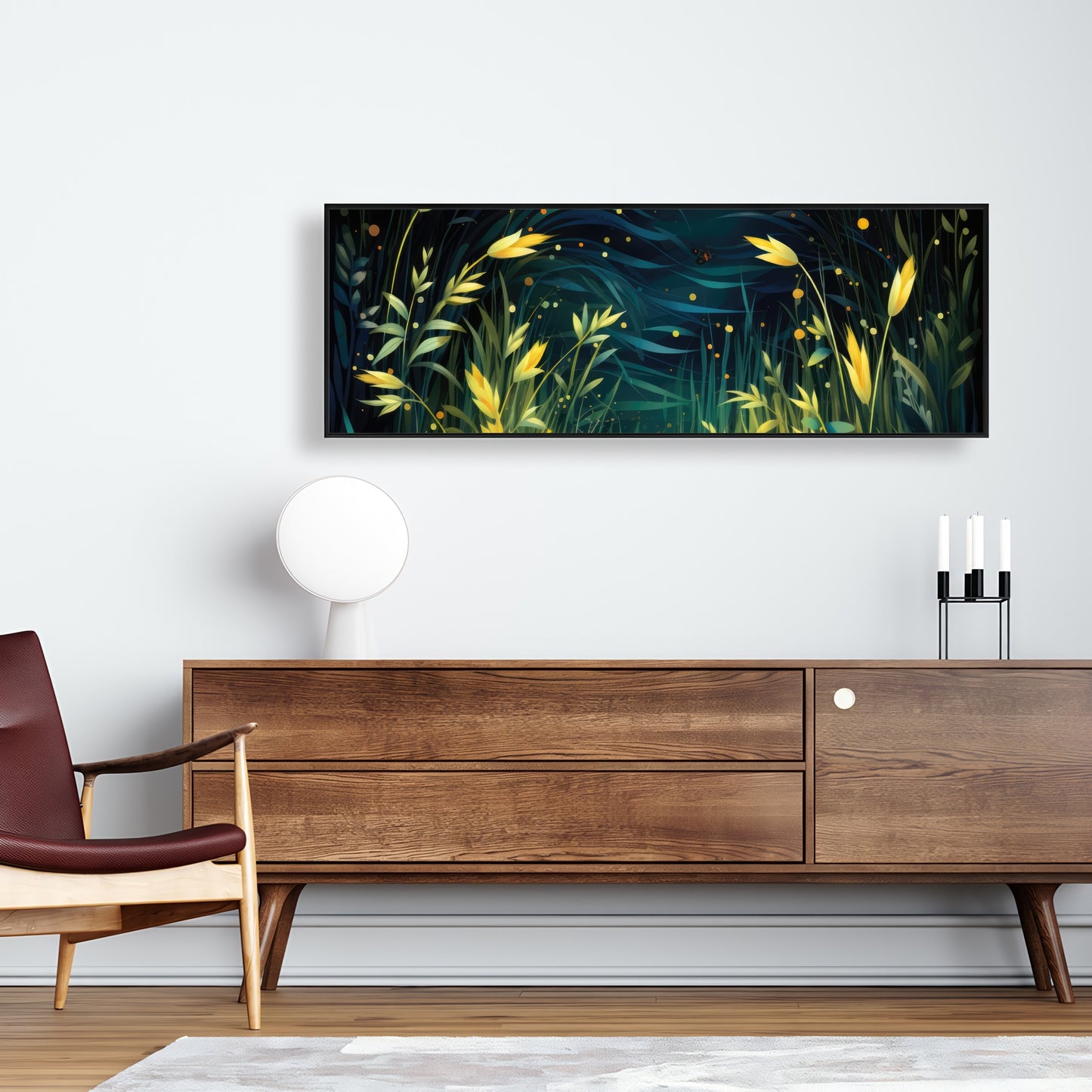 Lit plains - 36"x36" Framed canvas