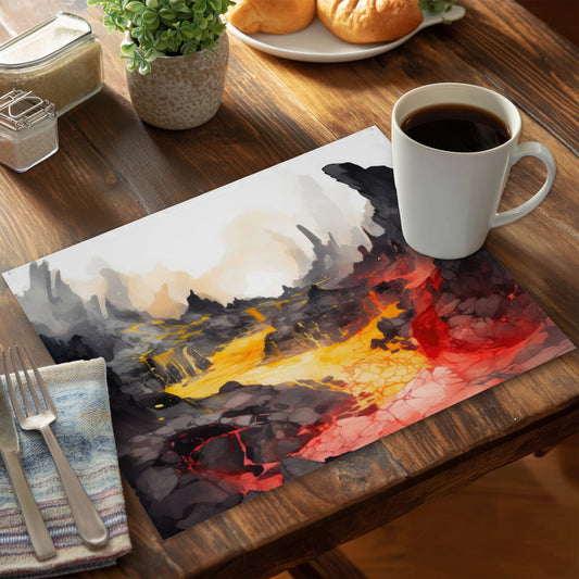 Hot and flowing Gray Polyester Placemat for Home Decor