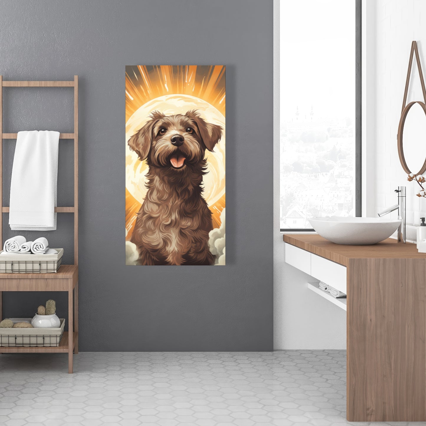 Pupper - Orange Canvas Art for Stylish Home Decor