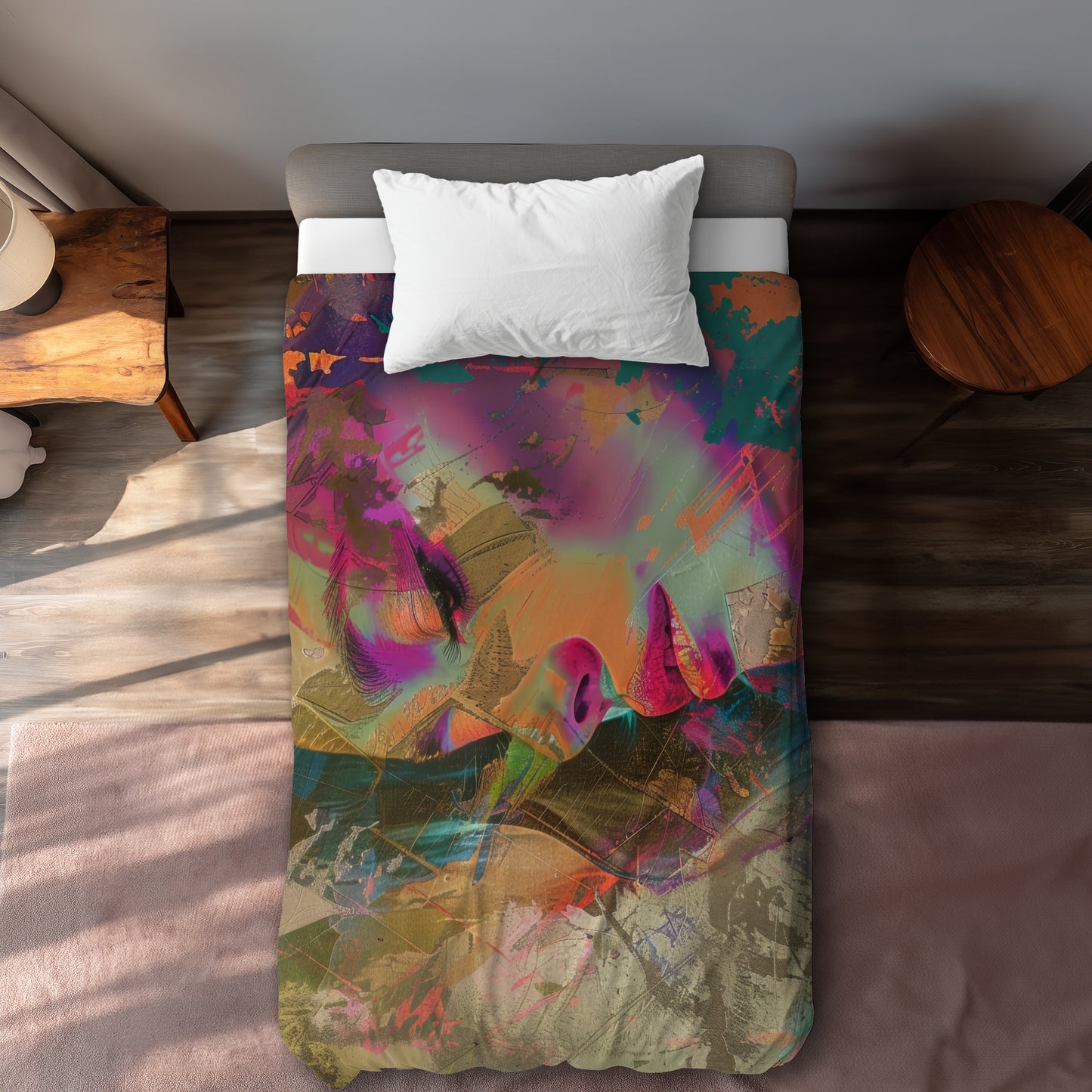 Grunge look - 88"x88" Duvet Cover