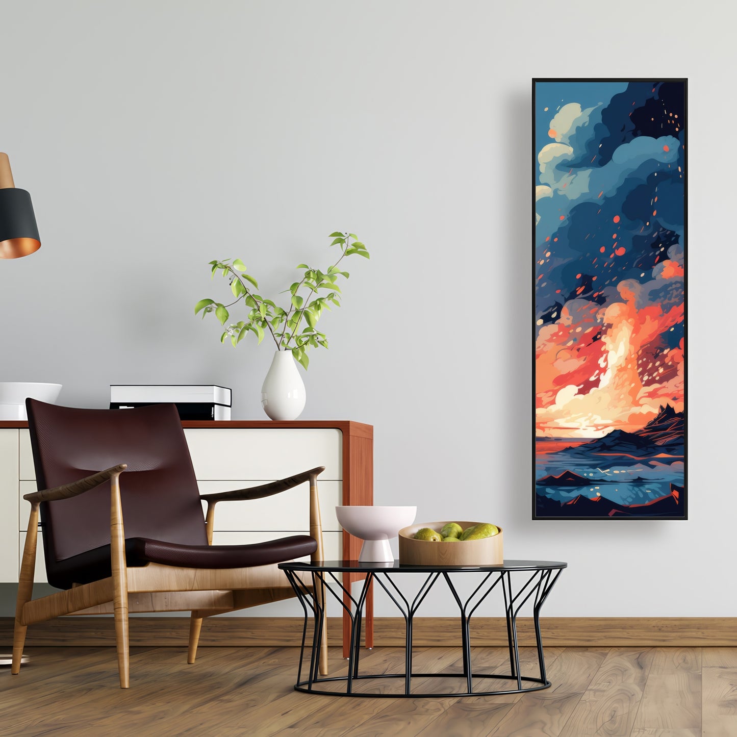 Magma does not wait - 36"x36" Framed canvas