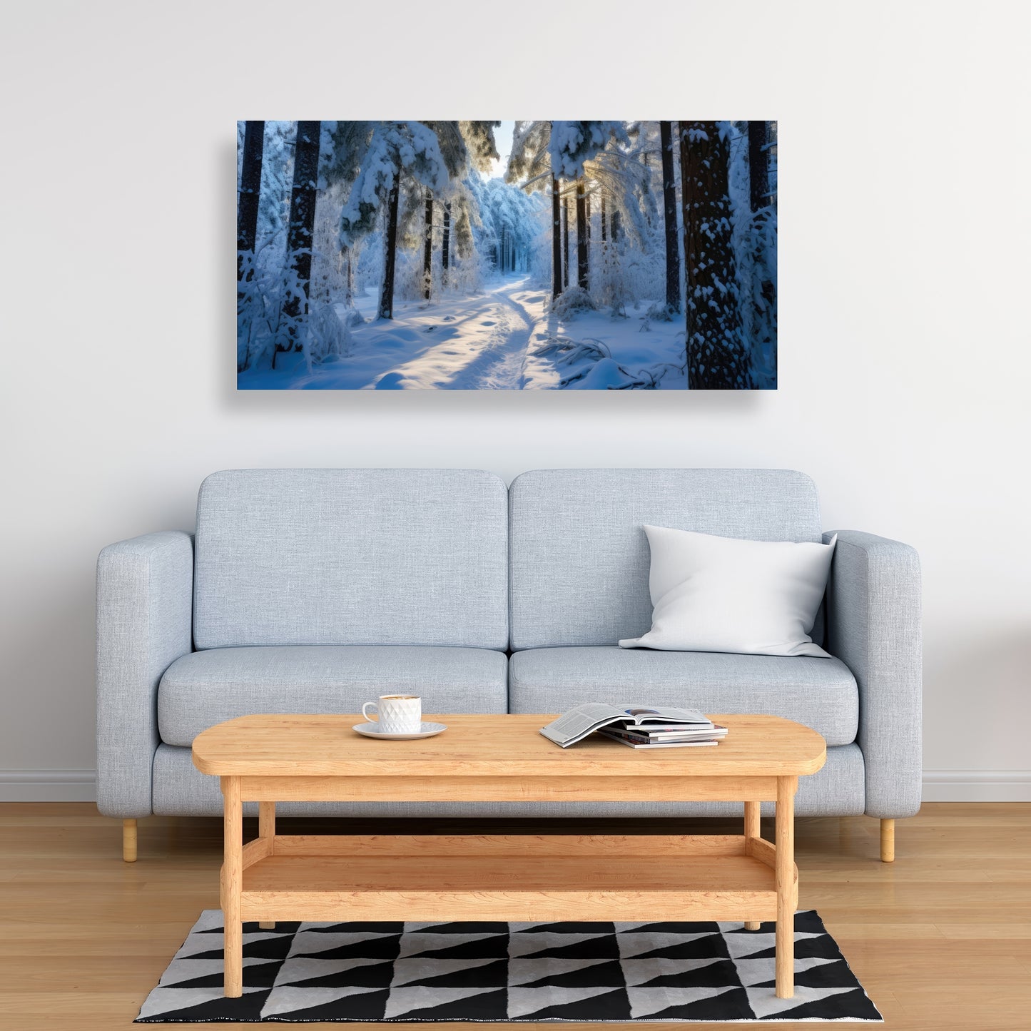 Snowy path - 32"x32" Canvas