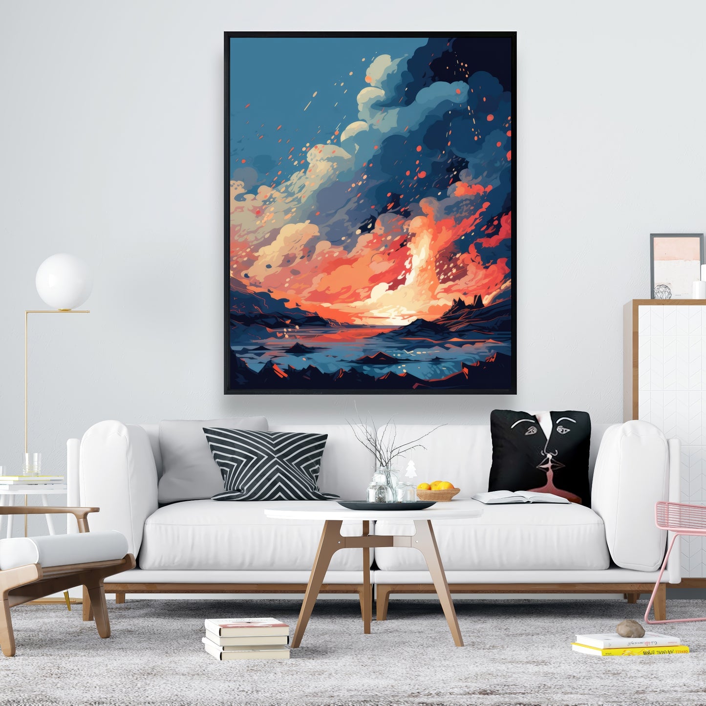 Magma does not wait - 36"x36" Framed canvas