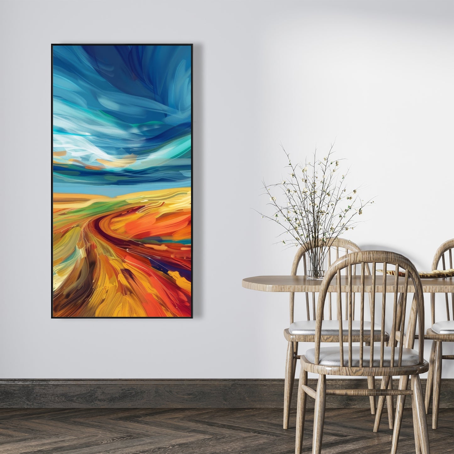 Land flow - 36"x36" Framed canvas