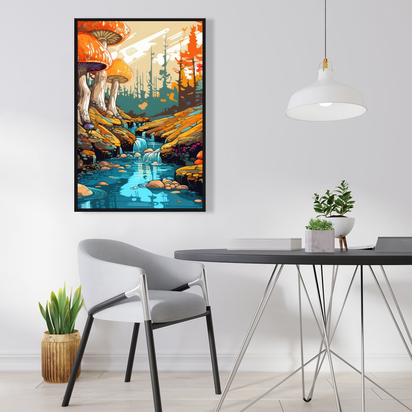Wisdom Inbound - Orange Framed Canvas for Home Decor