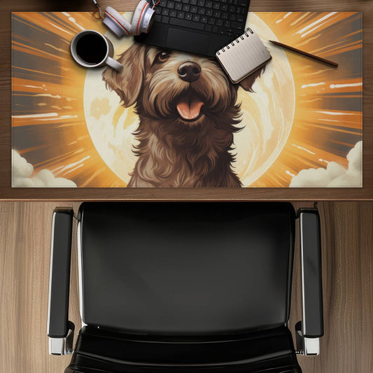 Pupper - Brown Desk Mat for Stylish Home Decor and Comfort