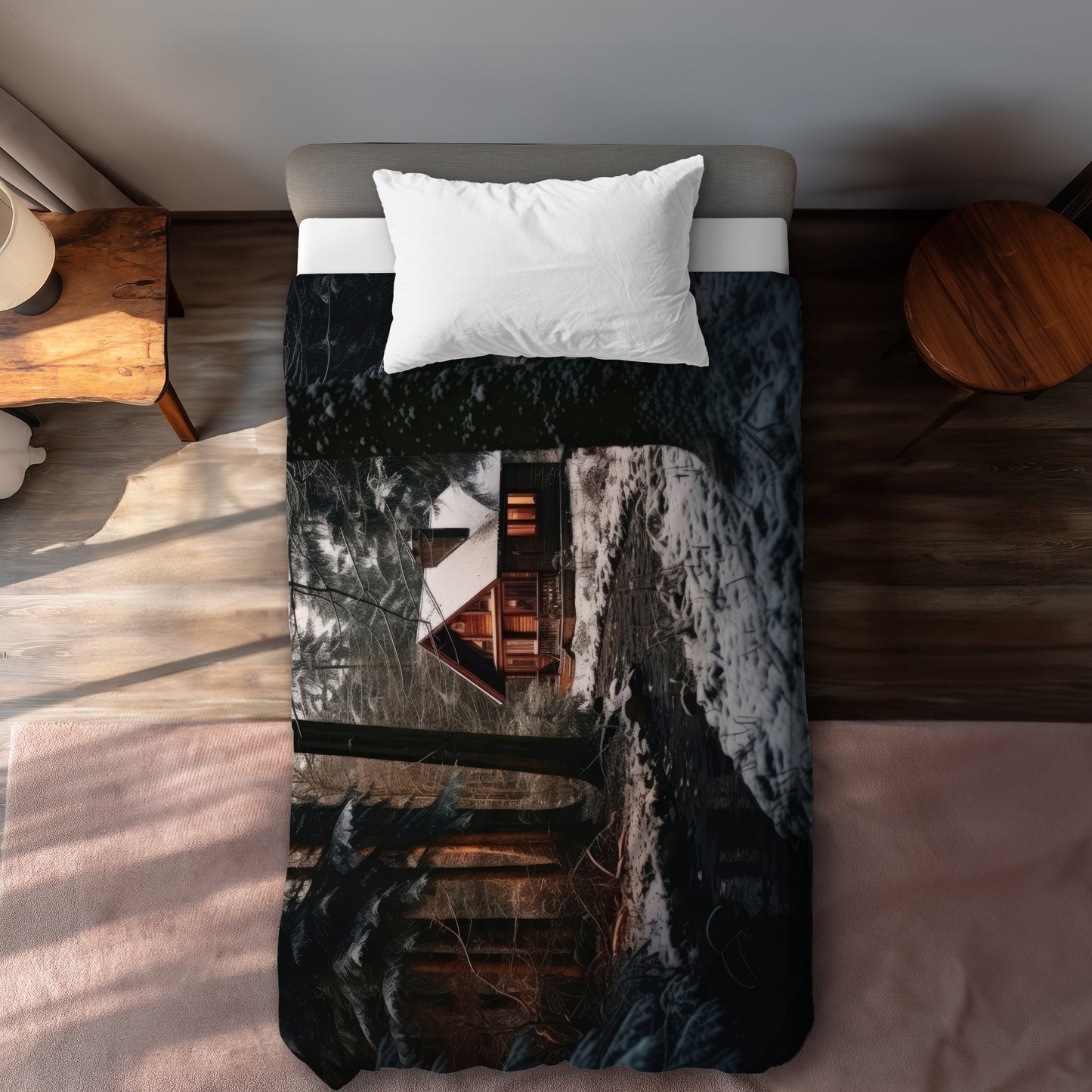 By the River Orange Duvet Cover | Stylish Home Decor