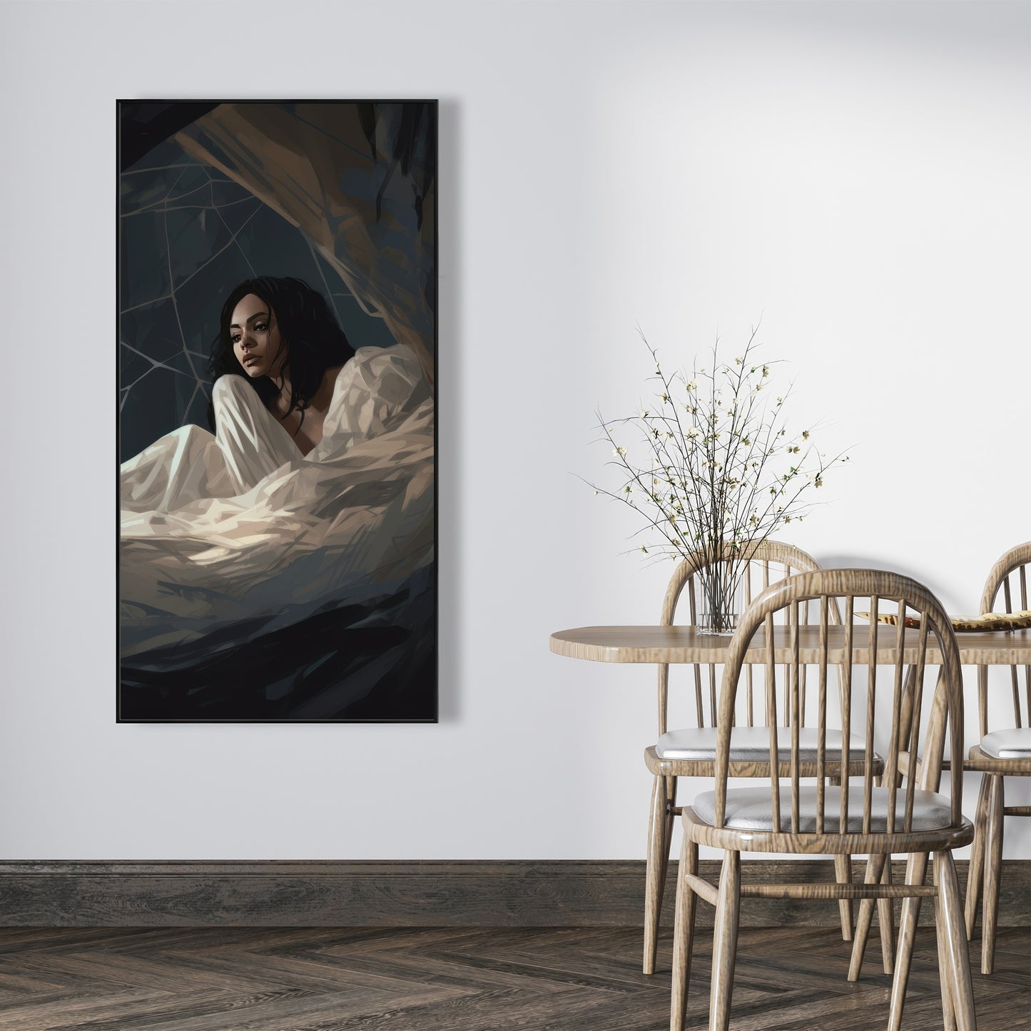 Spider princess - 36"x36" Framed canvas