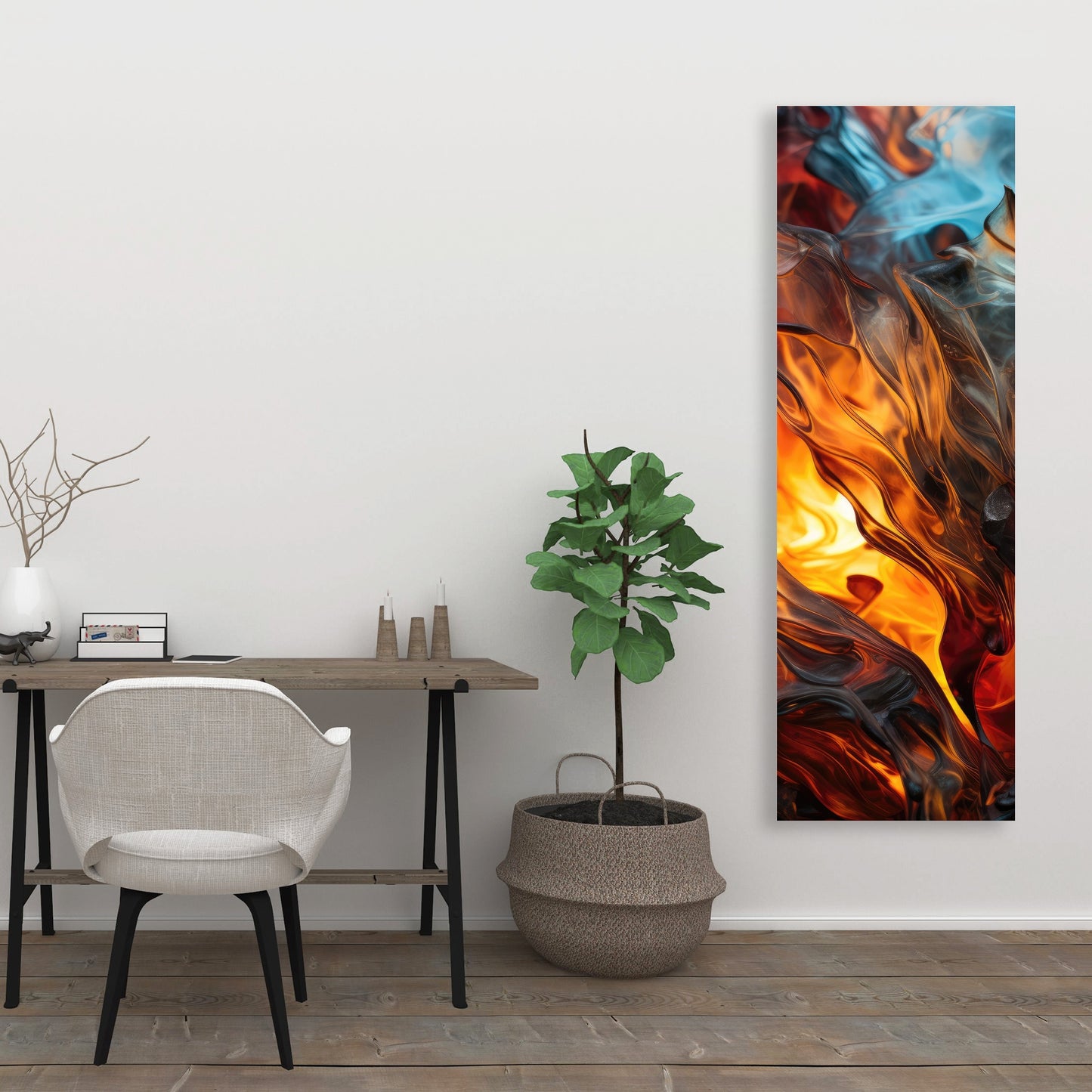 Crystallized fire - 24"x24" Canvas