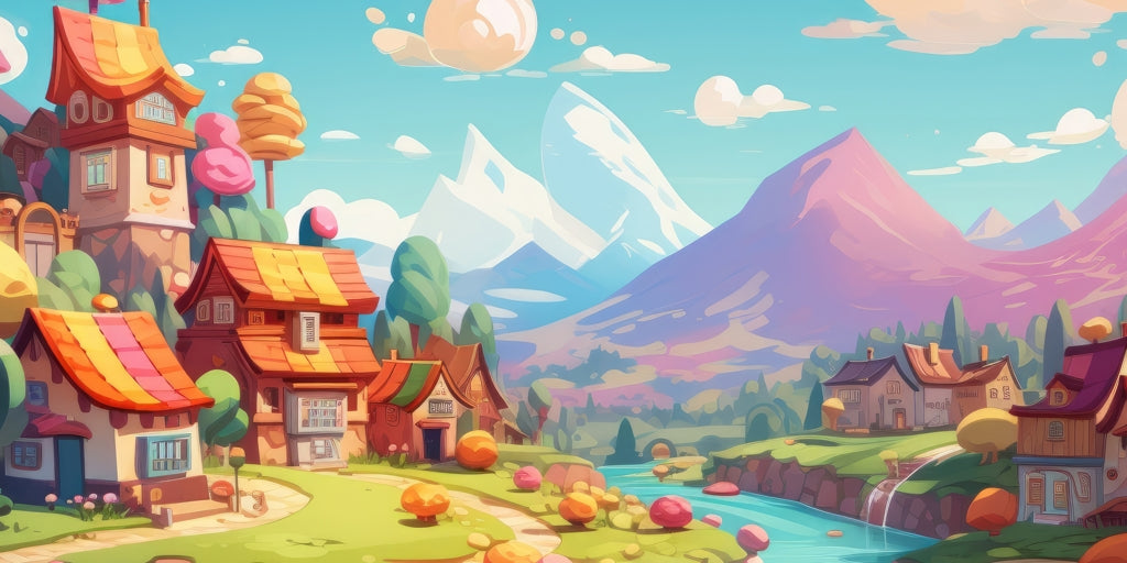 Sweet town - Desk Mat