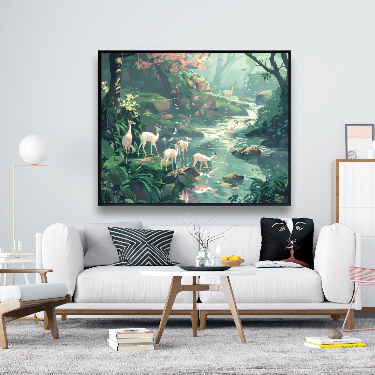 Sipping - 24"x24" Framed canvas