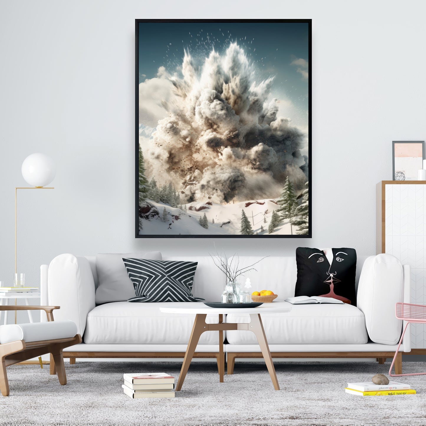 Ruined Excursion - Green Framed Canvas for Home Decor