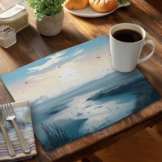The Marsh - Blue Braided Polyester Placemat for Home Decor