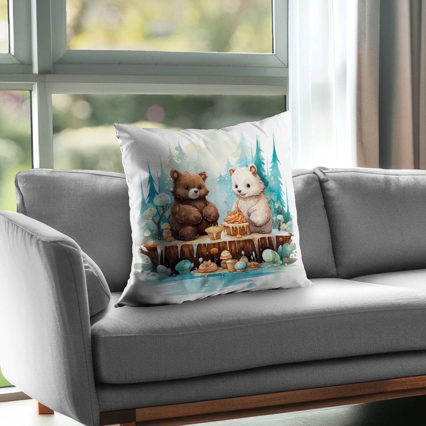 The dessert Turquoise Poly Twill Throw Pillow Insert | Home Decor