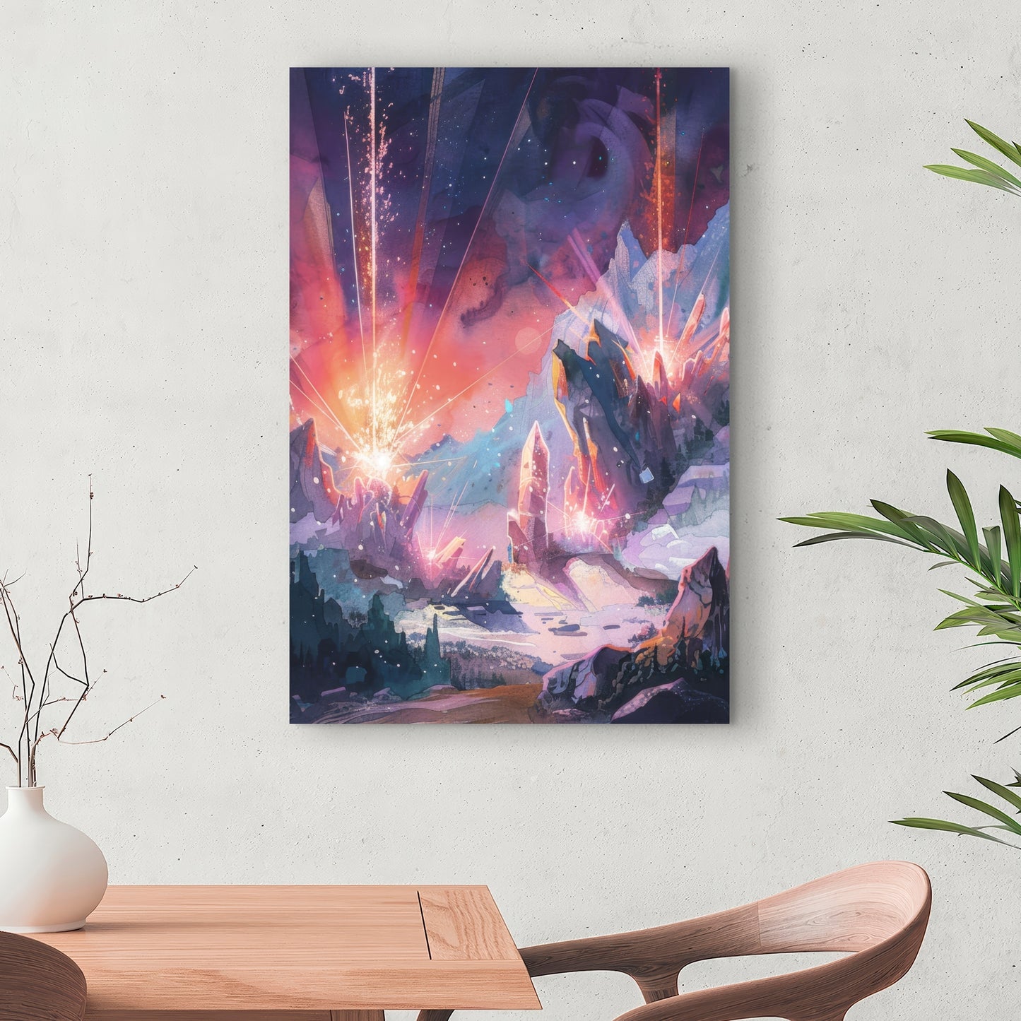 Beaming Signal - Blue Canvas Art for Stunning Home Decor