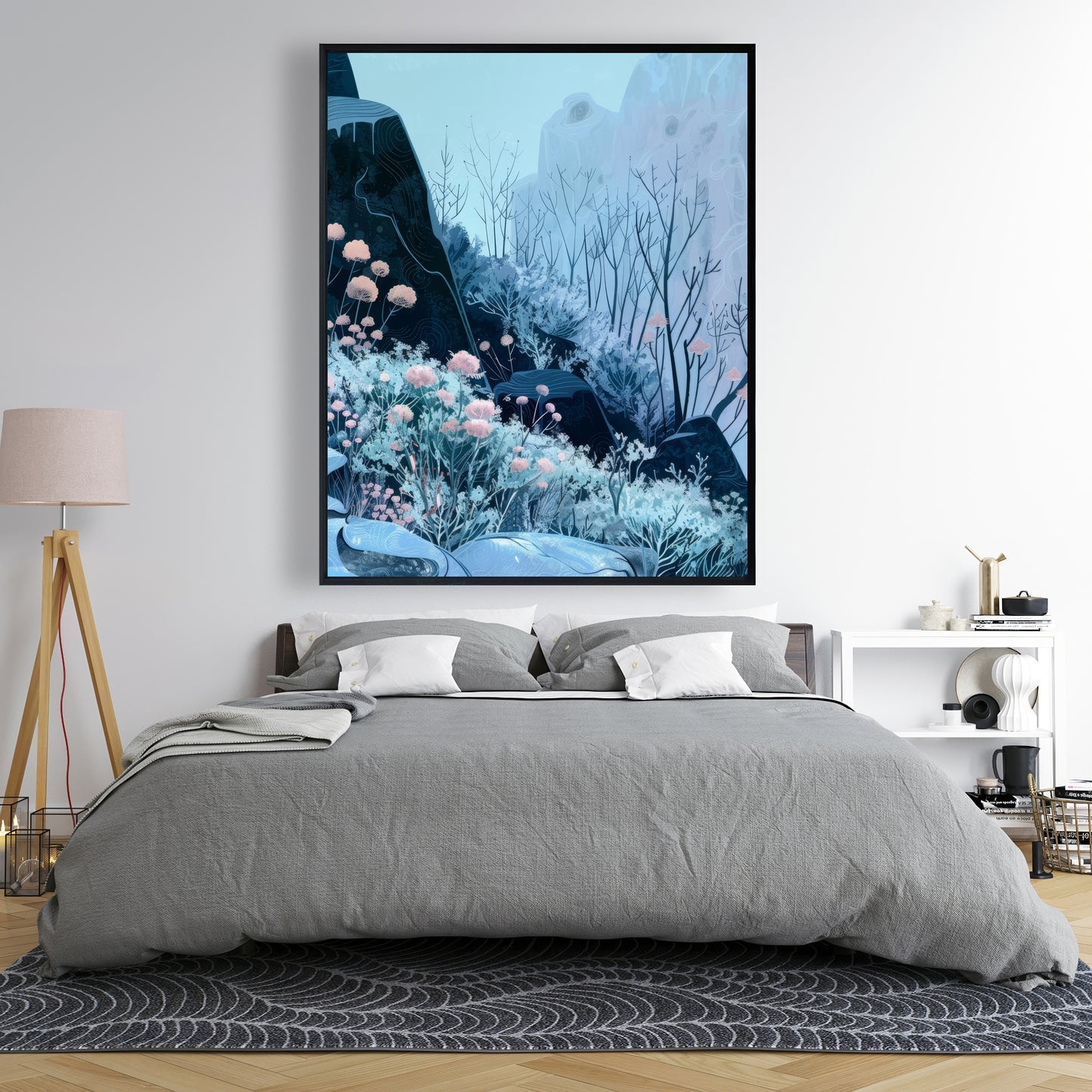Annual freeze - Framed Canvas - Print on demand