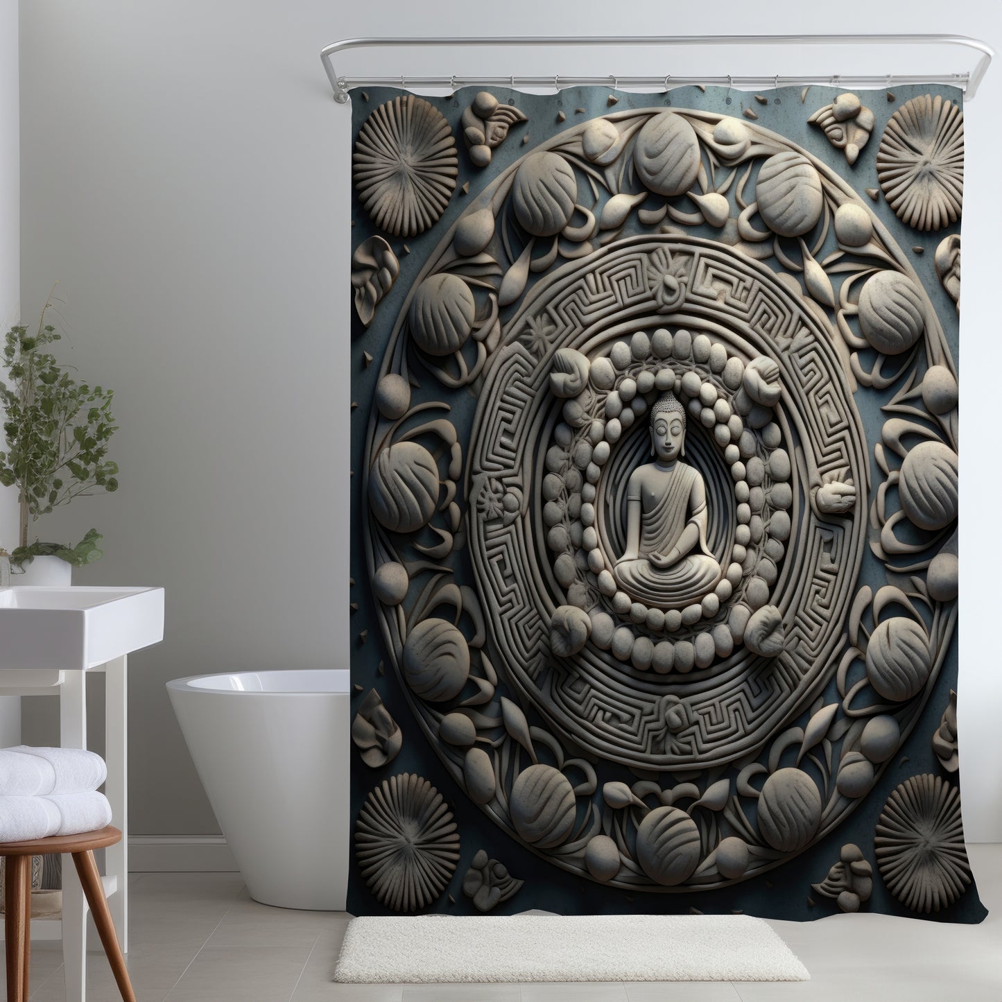 Spiritual peace - Shower Curtain