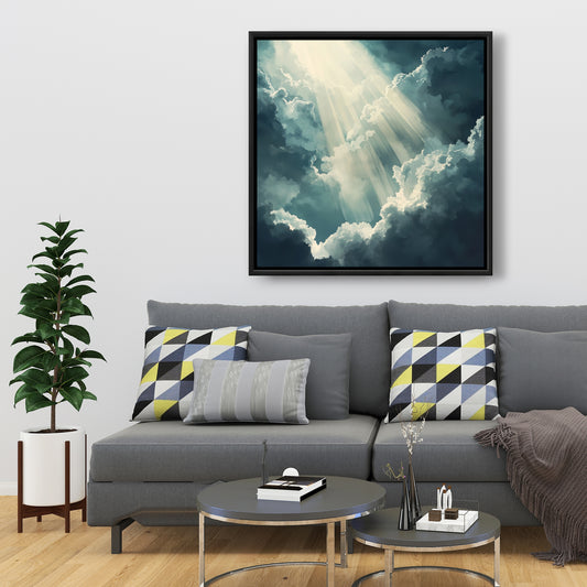 Beam of light - 36"x36" Framed canvas
