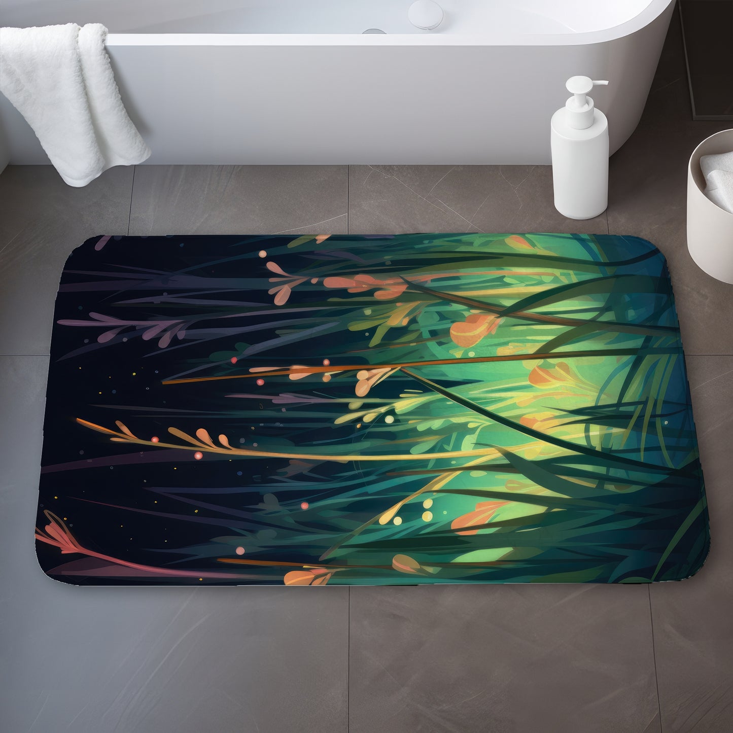 Between twigs - 17"x24" Bath mat