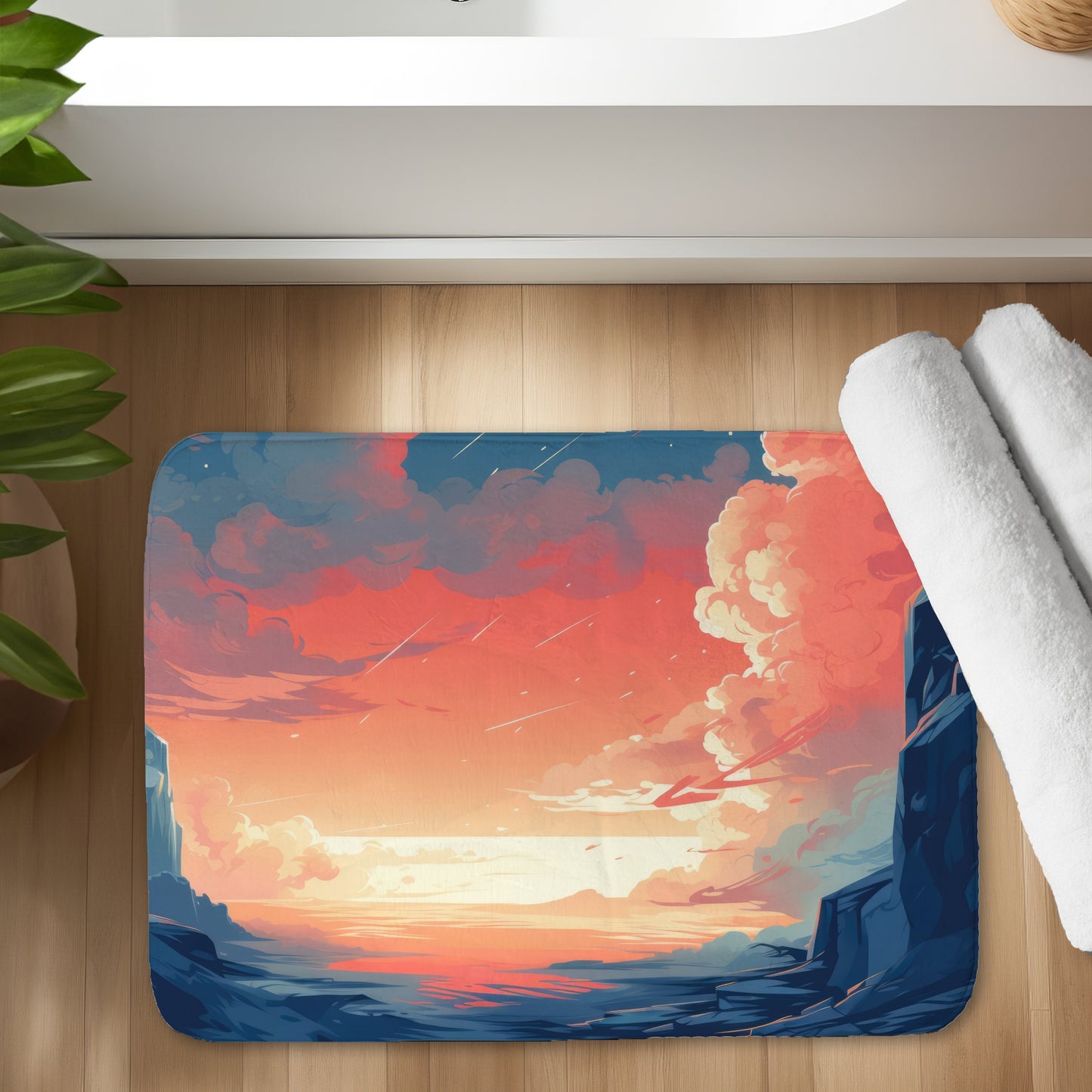 Inspiration Blue Bath Mat | Stylish Home Decor Accessory