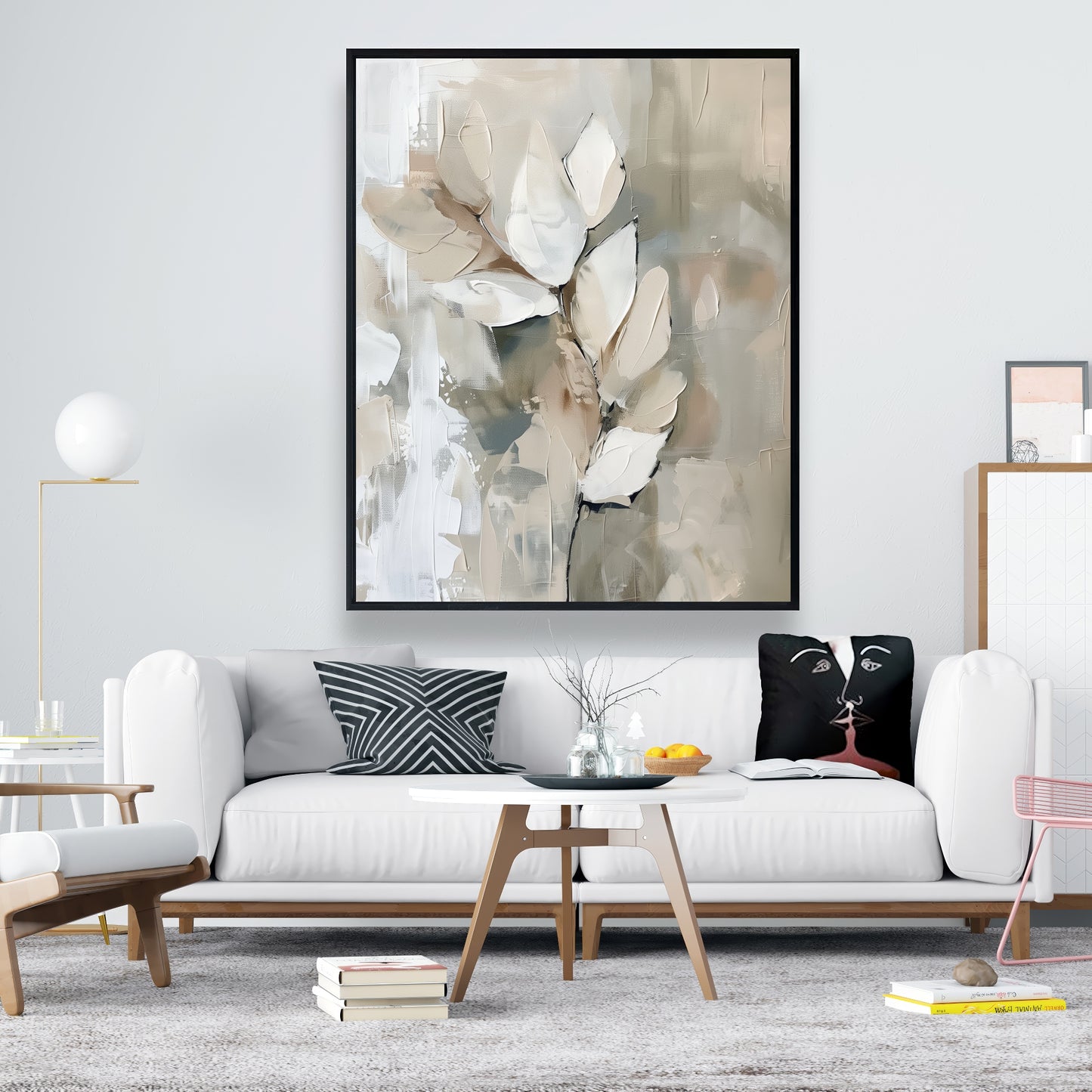 Leaf - 24"x24" Framed canvas