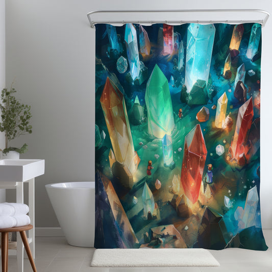 The Quest Turquoise Shower Curtain | Elegant Home Decor