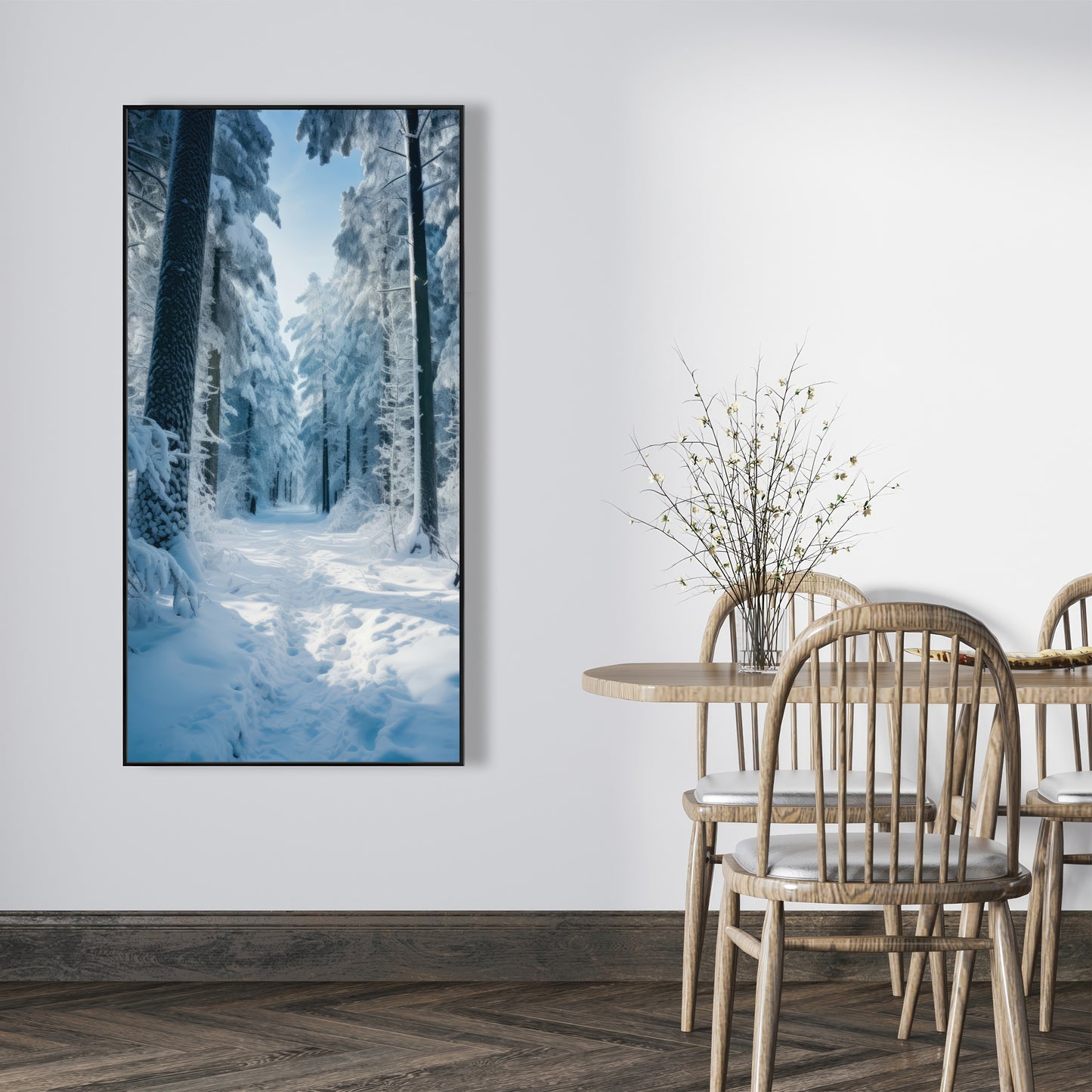 Cold forest - 36"x36" Framed canvas