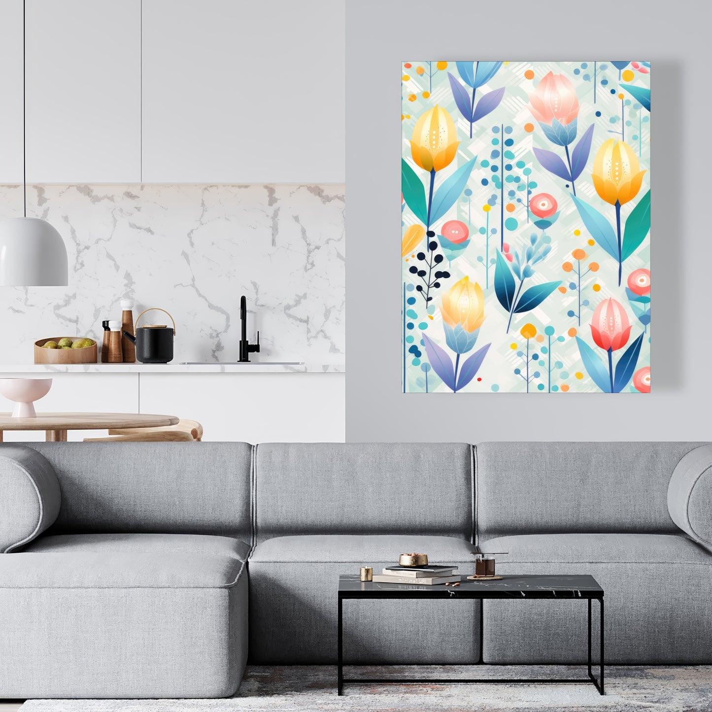 Calming Scents - Orange Canvas for Home Decor | Relaxing Art