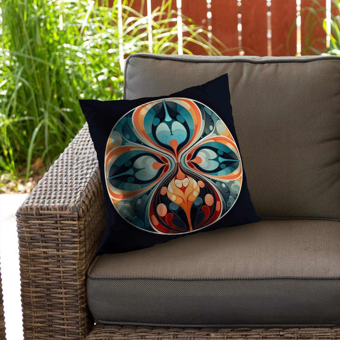 Hues and Curves Orange Poly Twill Throw Pillow Insert | Home Decor